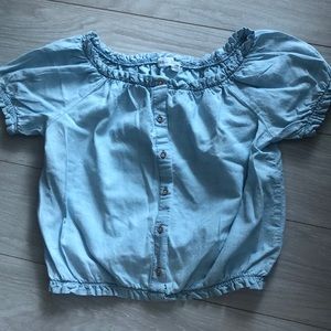 Zara girls denim top Sz 11-12